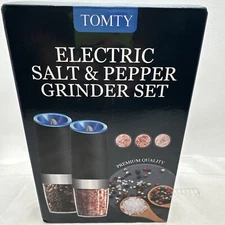 Tomty Electric Salt& Pepper Grinder Set NIB