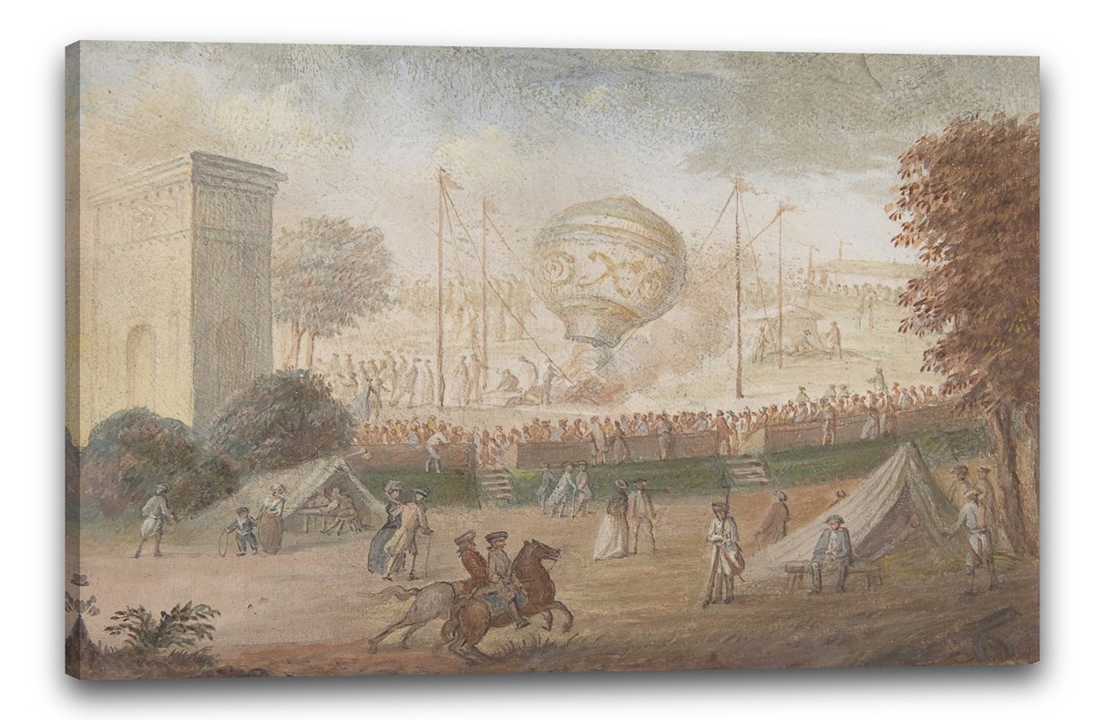 Tableau Décoratif Anonyme Français 18ème Siècle - Hab.t De L'Angleterre De Cartes - Toile/cadre Prêt à Accrocher
