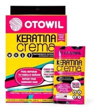 Otowil - Keratina Crema + Nutrición + Brillo En Sobre 25g (Caja 24 Unidades)