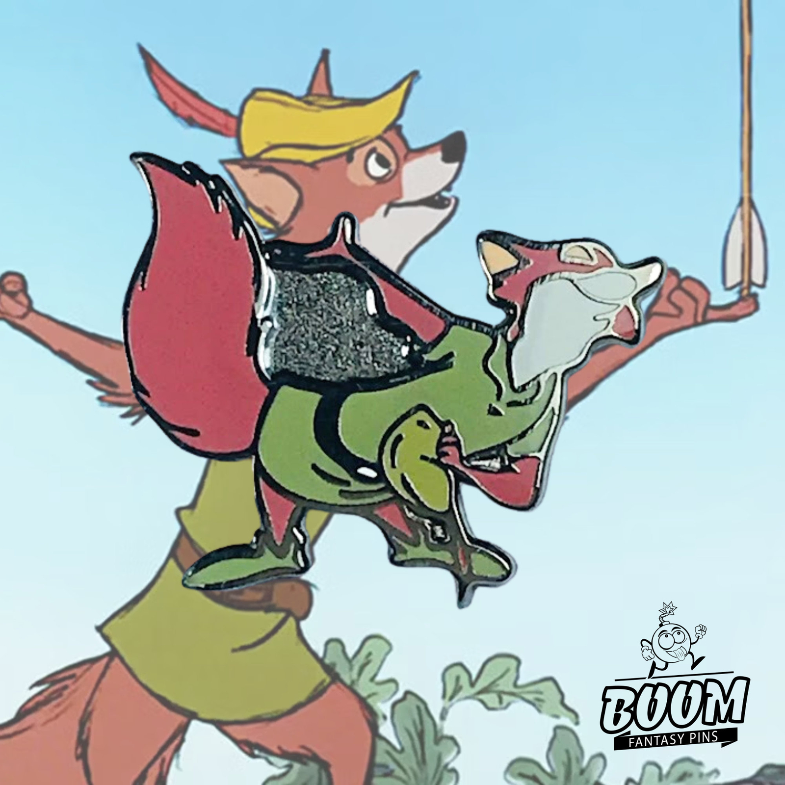 Robin Hood Wave Enamel Pin Robin Hood Disney fantasy pins Robin