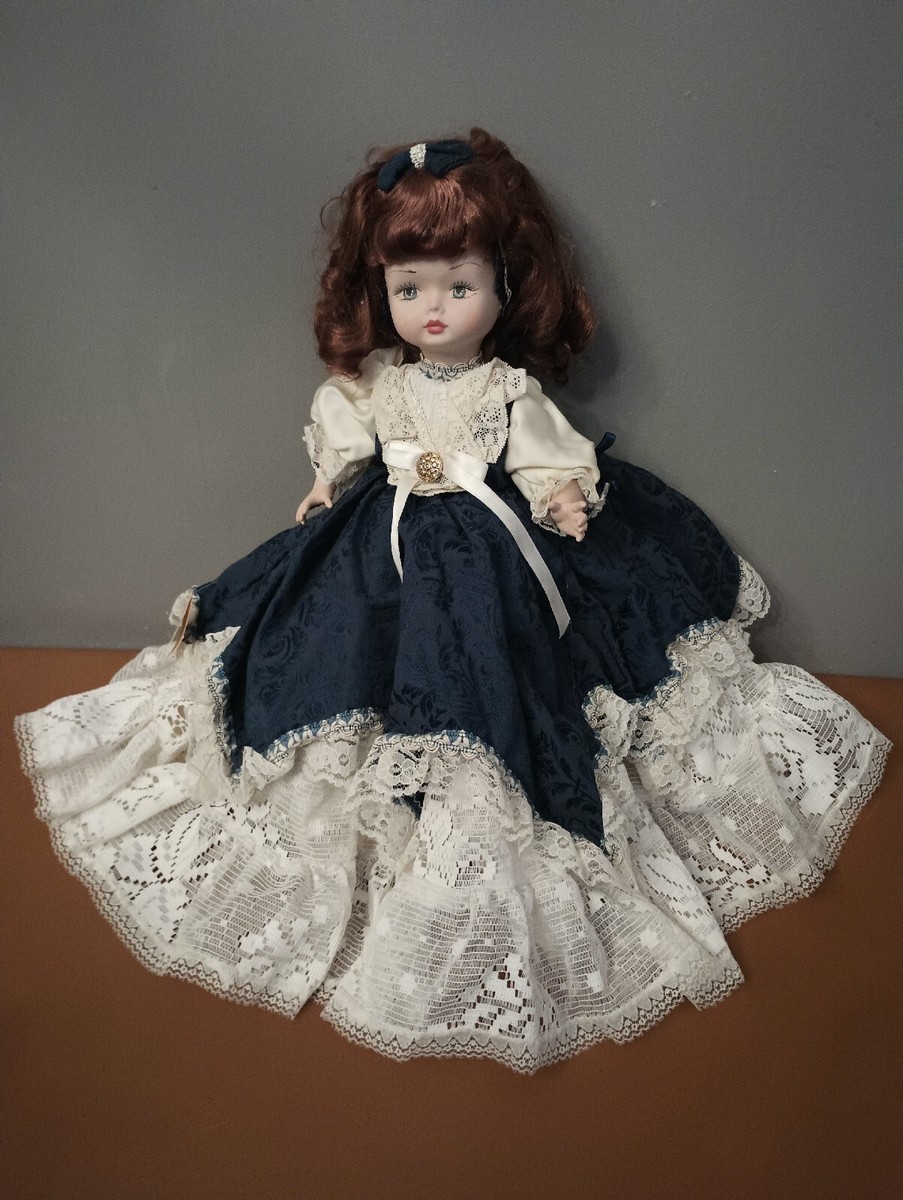 Vtg Italy Collezione Venezia Porcelain String Doll Red Hair