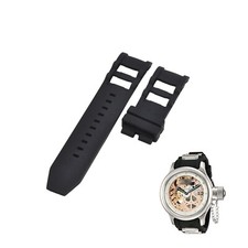 Russian Diver 80115 26mm Black Rubber Watch Strap For Invicta