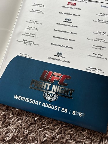 UFC Fight Night PROGRAM | Carlos Condit v Martin Kampmann 2 w/Media Notes Folder - Picture 3 of 7