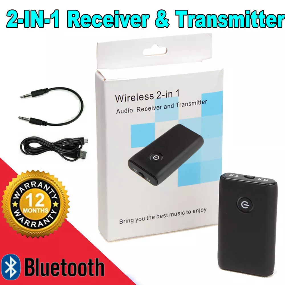 Bluetooth 5.0 Transmitter and Receiver 2-in-1 Wireless Audio Aux 3.5mm  Adapter