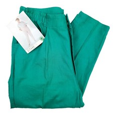 NEW Vintage 1980's Gitano Plus Pants Slacks Mom 34 / 20 W Linen Look Green