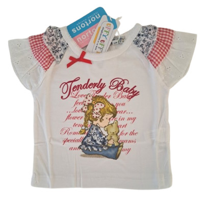 Holly Hobbie Uffy Uffy T-shirt maglia maglietta volants neonata bimba 12 mesi