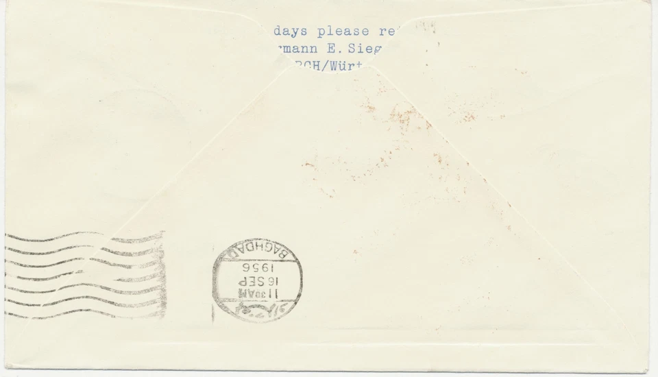 GERMANY 1956 FIRST FLIGHT with Super Constellation Lufthansa “MUNICH – BAGHDAD" - Image 2 of 2