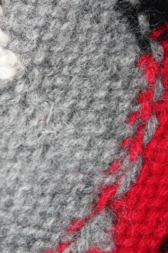 The Woolrich Woman Koala Chunky Sweater Vintage Black Red Women's Size Large - Picture 12 of 17