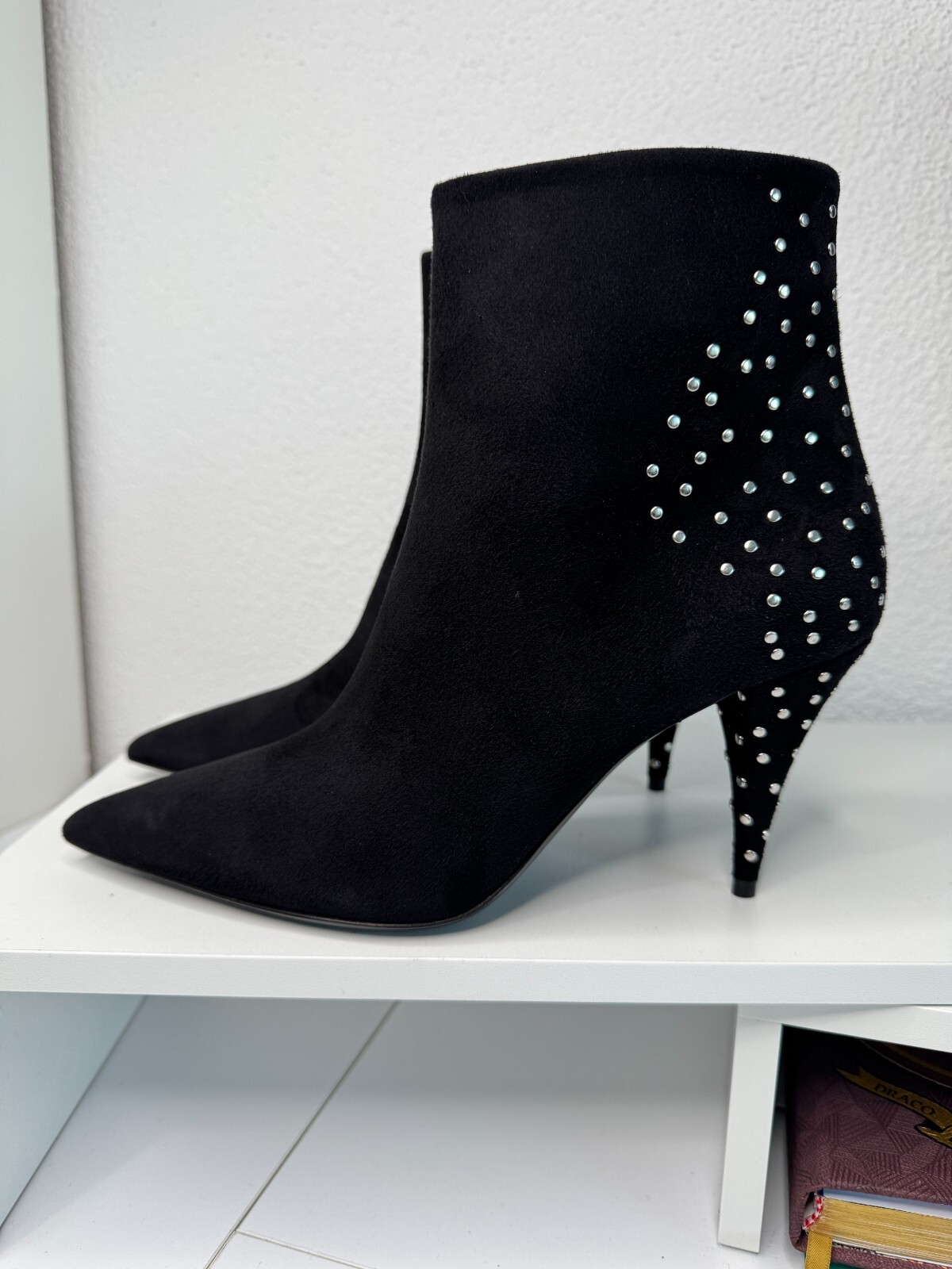 Stivaletti Saint Laurent Kiki tacco alto nero argento numero 37 buone condizioni