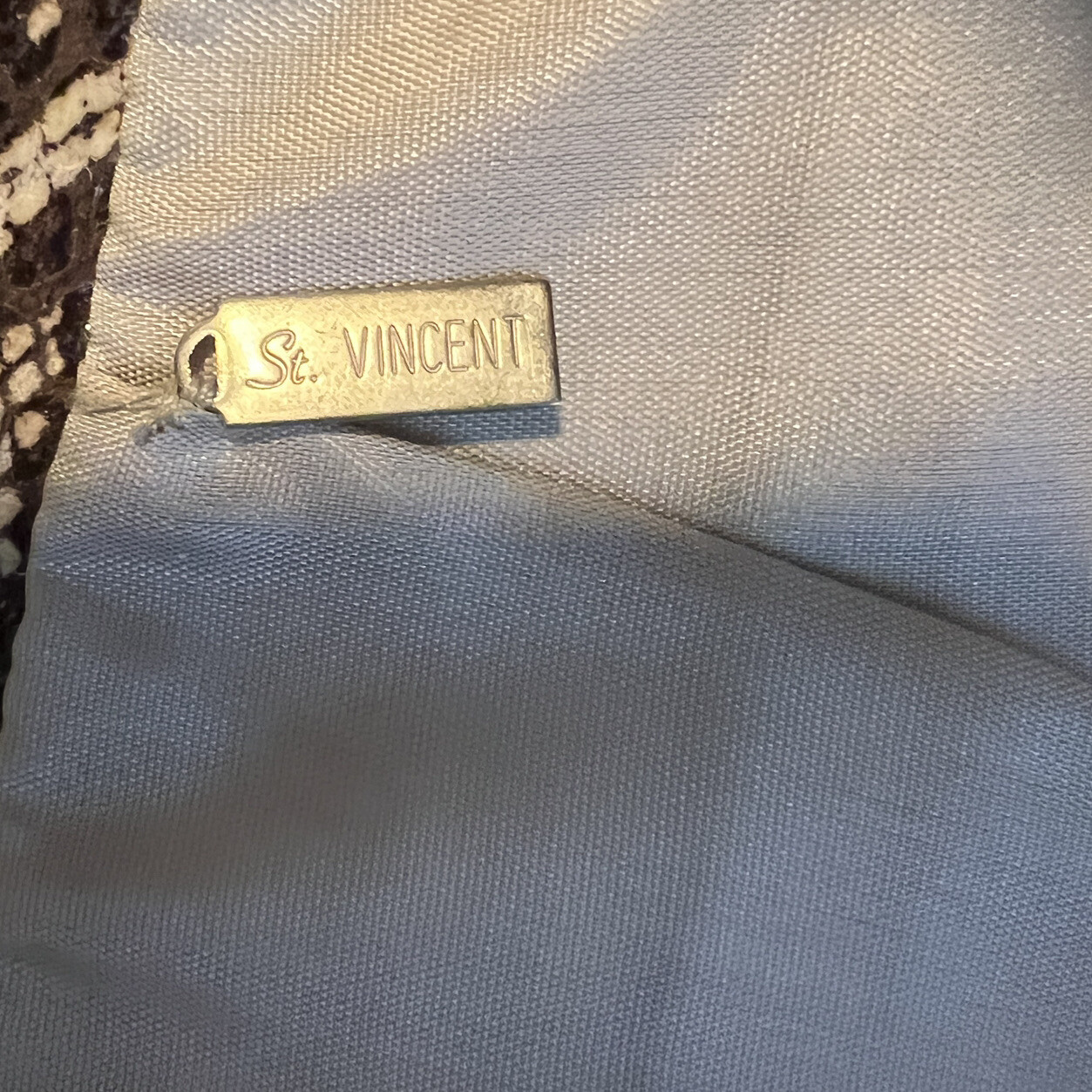 St. Vincent Python Embossed Suede Pencil Skirt Wo… - image 5