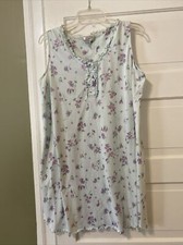 Large Nightgown Amanda Stewart Sleeveless Cute Purple flowers