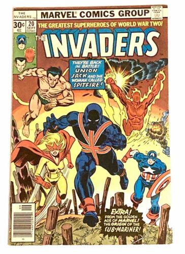 Invaders #20 1977 9.0 VF/NM🔑 1st Union Jack Brian Falsworth - Picture 1 of 4