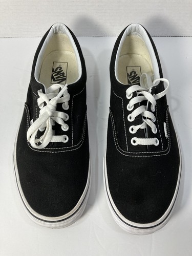 Vans Off the Wall Mens Size 10.5 Classic Canvas Sneakers Black/White-NEW - Picture 6 of 8