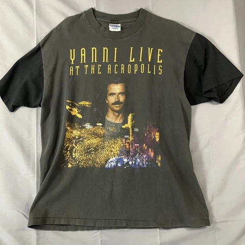 Yanni Shirt Mens XL Live At The Acropolis Concert To 1990s vintage concert t-shirt, vintage, size XL, single stitch, B+ condition