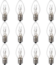 15 Watt Himalayan Salt Lamp Bulbs, 12Pack Dimmable Night Light Bulbs with E12 Ba