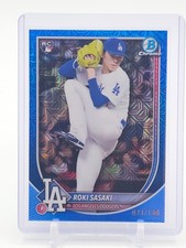 ROKI SASAKI 2025 BOWMAN CHROME BLUE MEGA BOX ROOKIE /150 #12 DODGERS Q7046