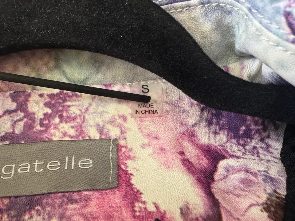 BAGATELLE искусственной кожи акварель цветочный мотоциклетная куртка маленький - очень мягкий - Изображение 3 из 4