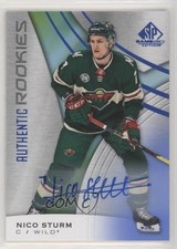 2019-20 Upper Deck SP Game Used Authentic Rookies Blue Nico Sturm #189 Auto 0v7