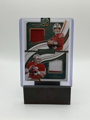 2024 Immaculate Dual Jersey PATCH Brock Purdy & Joe Montana /10 - SF 49ers