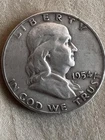 1954-D Franklin Half Dollar 50C Silver Coin Circulated Business Strike