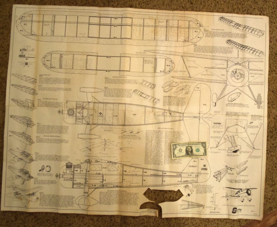 STERLING MODELS  WACO SRE Model Kit C4 BOX INSTRUCTIONS, DECAL ONLY - READ - Image 2 of 4