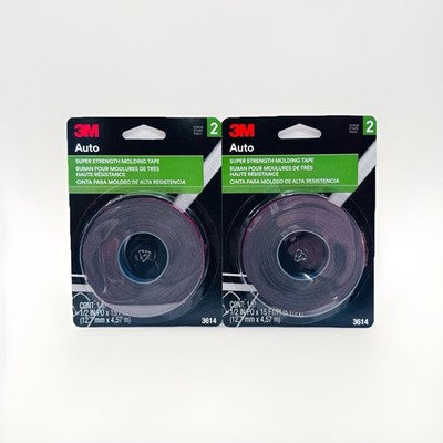 Two Rolls 3M 03614 Scotch Mount Super Strong Automotive Molding Tape 1/2'' x 15'