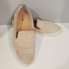 Birdies The Swift Slip On Shoes  Corduroy Oatmeal Beige Sneakers Fall - Size 7