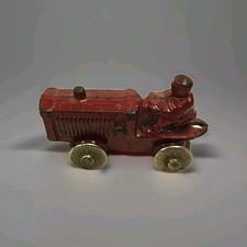 Antique 3" Kilgore Original Cast Iron T-80 Red Crawler Tractor Bulldozer