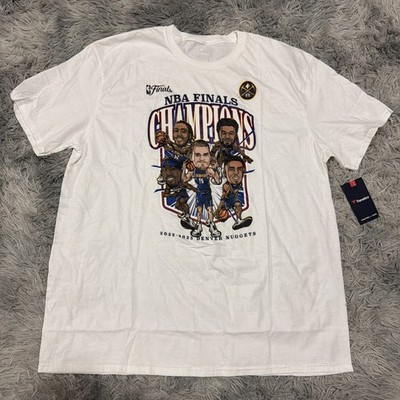 NWT Denver Nuggets 2022-23 NBA Champions Fanatics White Tee 2XL
