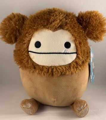 Benny The Bigfoot 7.5  Squishmallow Gold Tinsel Highlight NWT Worn Fold