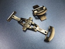 New 22mm Swiss 316L Stainless Deployment Buckle Black PVD Brush for PANERAI E