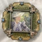 Jay Strongwater Octagon Frame Eva Swarovski Heart Crystal Enamel 3” Mint in Box — photo 2