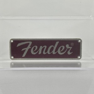 Genuine Fender Tweed Amplifier Logo Metal Plate Brown 3” x 0.75”