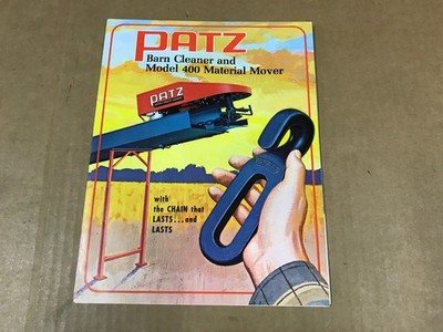 Vintage PATZ Barn Cleaner & Model 400 Material Mover - Salesman Brochure