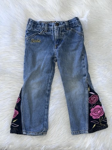 Barbie Avenue Velour Rose Flared Jeans Size 4