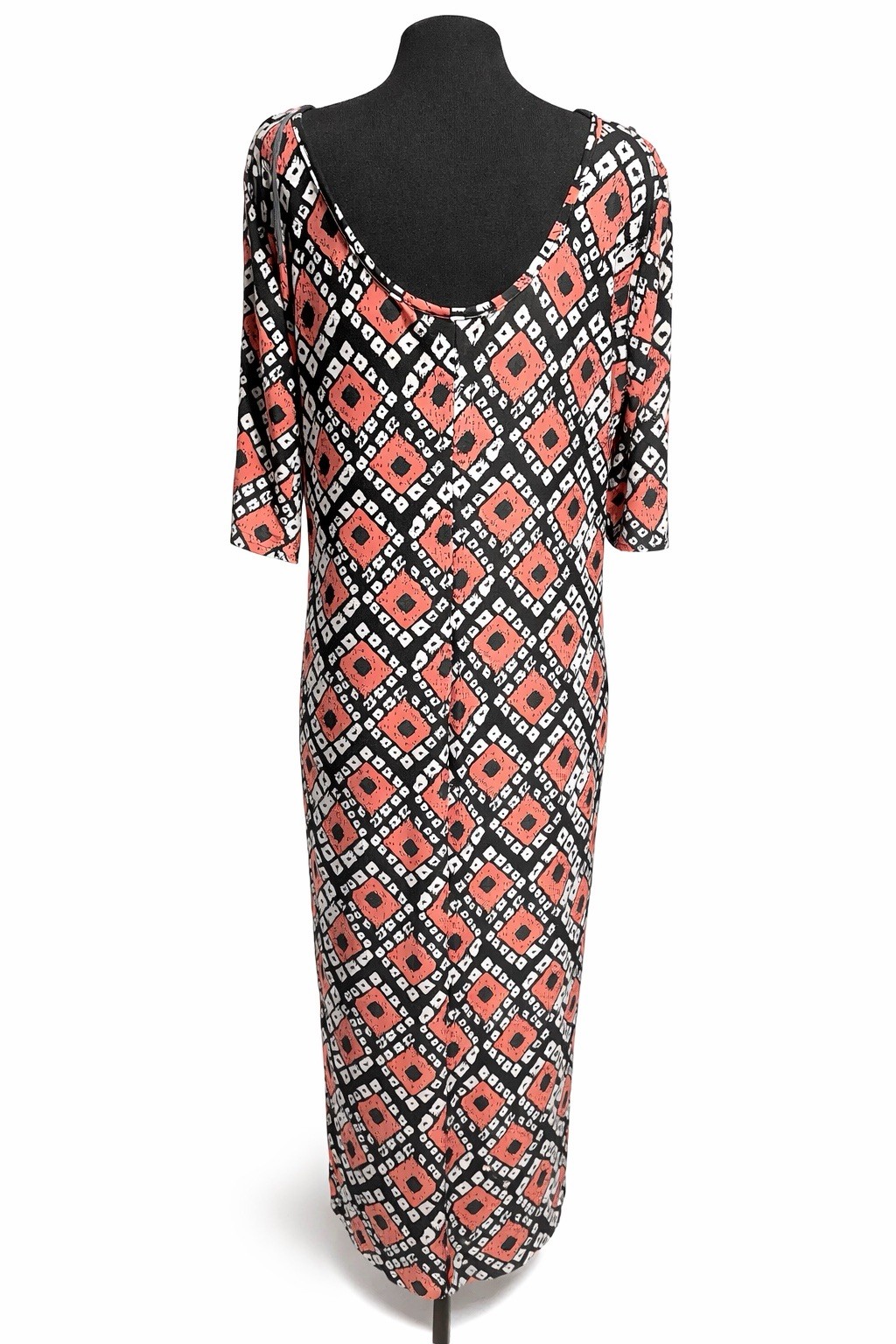 Basic Necessities Geometric Print Maxi Dress 3/4 … - image 2