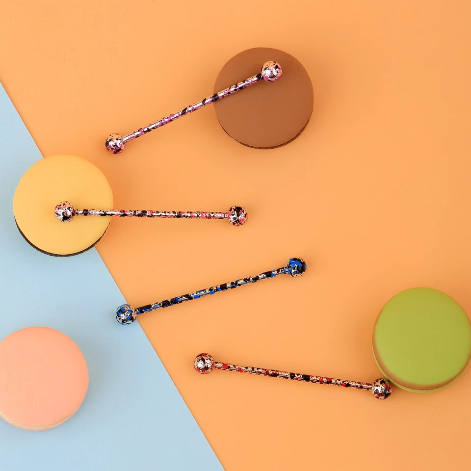 4PCS Industrial Barbell 14G 38mm 316L Surgical Steel Cartilage Piercing Jewelry - Image 2 of 4