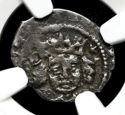 IRELAND. Edward IV, 1471-1483. Silver Penny. Dublin, Burns Type 22, NGC VF30