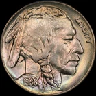 1938-D/D Buffalo Nickel MS64 ANACS RPM-2 Attractively Toned Mint Error