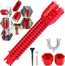 8 in 1 Multifunctional Sink Bathroom Wrench, Plumbing Tool for Under Sink, Bathr