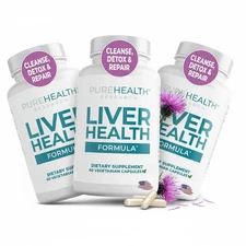 ( 3 Pack ) PUREHEALTH Research LIVER HEALTH Formula 60 Capsules EXP 2027+