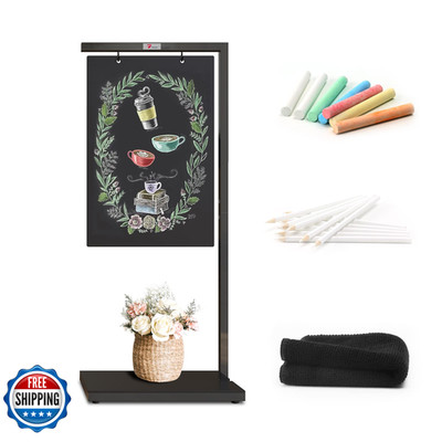 Towon 19 X 43 Inch Giant Floor-Standing Chalkboard Signs Hanging Metal Sidewalk