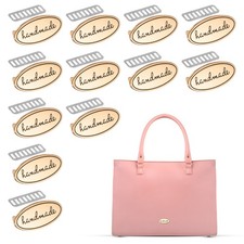 Handmade Metal Oval Tags Label 12PCS Use for Sewing DIY Craft Light Gold