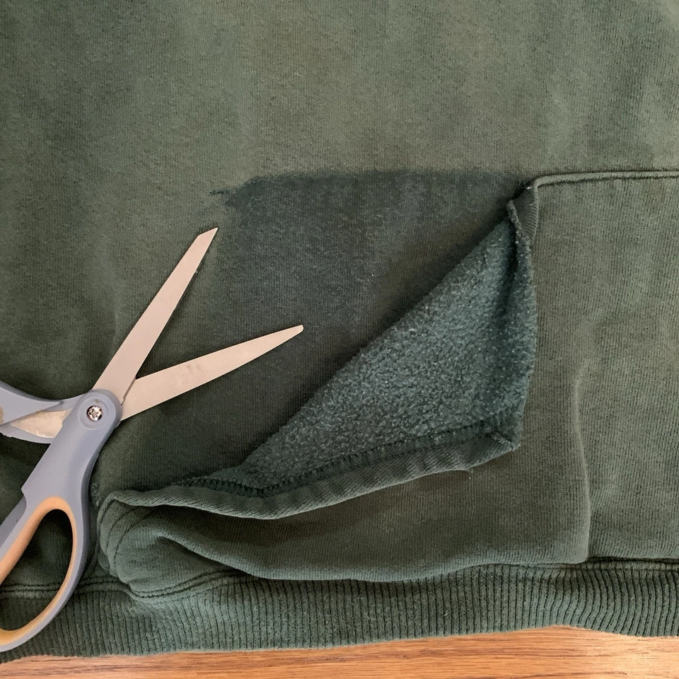 Sudadera con Capucha De Colección Desteñida por el Sol Gradiente Envejecida Hecha en EE. UU. Sudadera Pullover Grunge L Foto 3 de 4