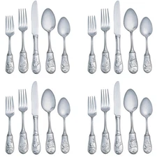 Spode Woodland 18/10 Stainless Steel 20pc. Flatware Set (Service for Four)