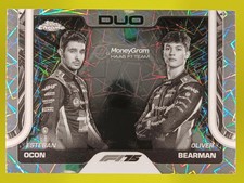 2025 Topps Chrome F1 Black & White Lazer Esteban Ocon / Oliver Bearman #170 RC