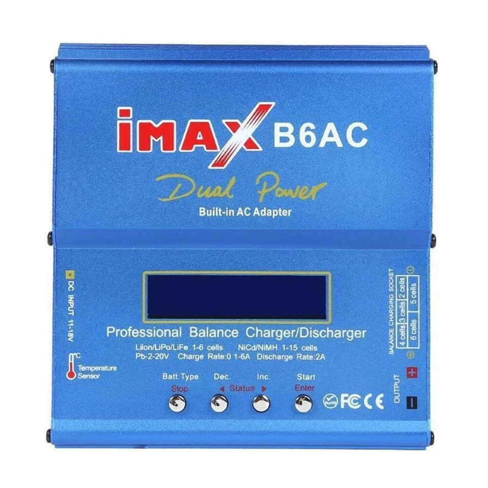IMAX B6AC LCD-Bildschirm Digital RC Lipo NiMh Akku Balance Ladegerät Lader DE - Bild 2 von 4