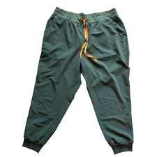FIGS Zamora Jogger Scrub Pants XL Olive Green Cargo Drawstring Active Nurse