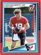 2025 Donruss #347 Graham Mertz Press Proofs Red Texans RC