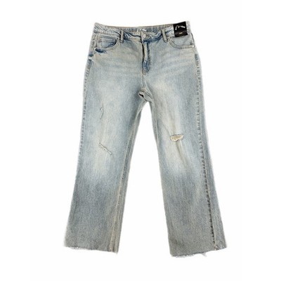 Art Class NWT 18 PLUS Youth Light Wash Baggy Straight High Rise Denim Jeans